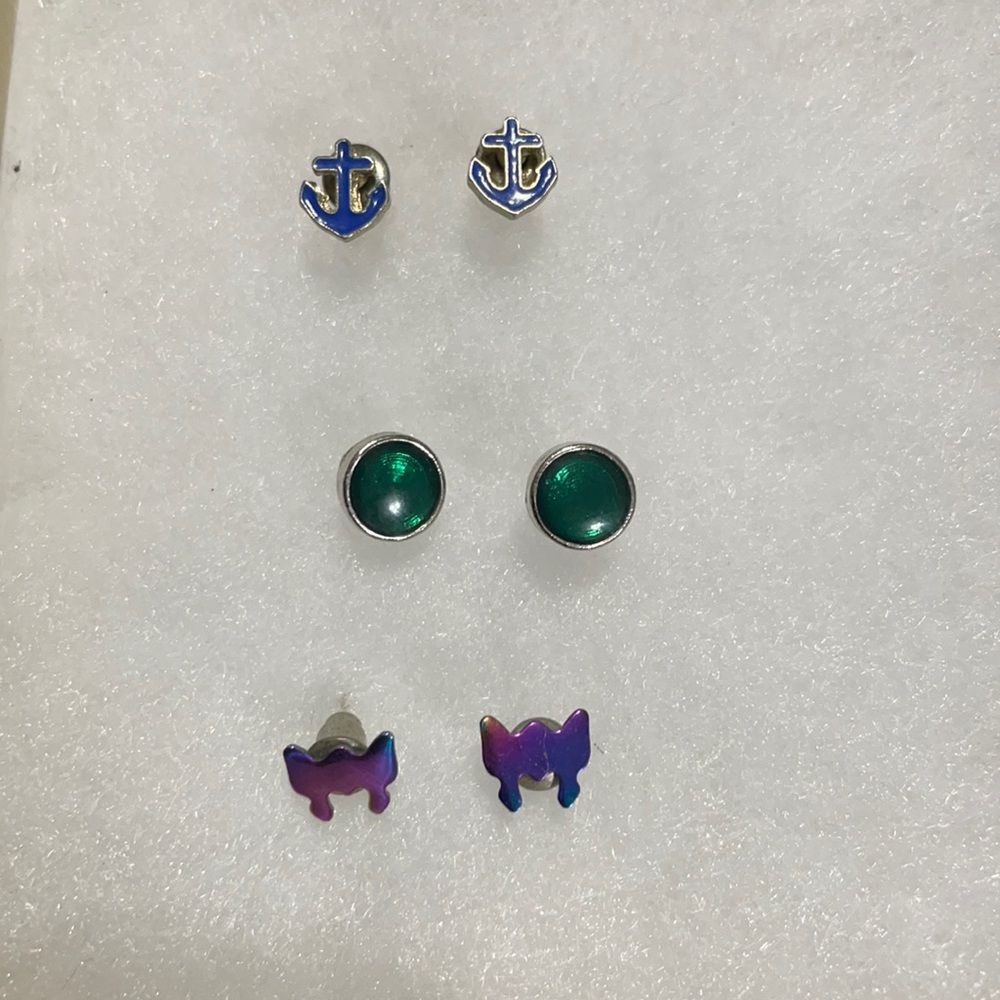 Beautiful earring trio